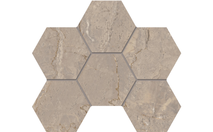 Мозаика Hexagon Estima Bernini BR02 неполированный