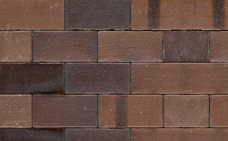 Тротуарная клинкерная брусчатка Muhr №33A Schwarz-braun, 220*105*52 мм
