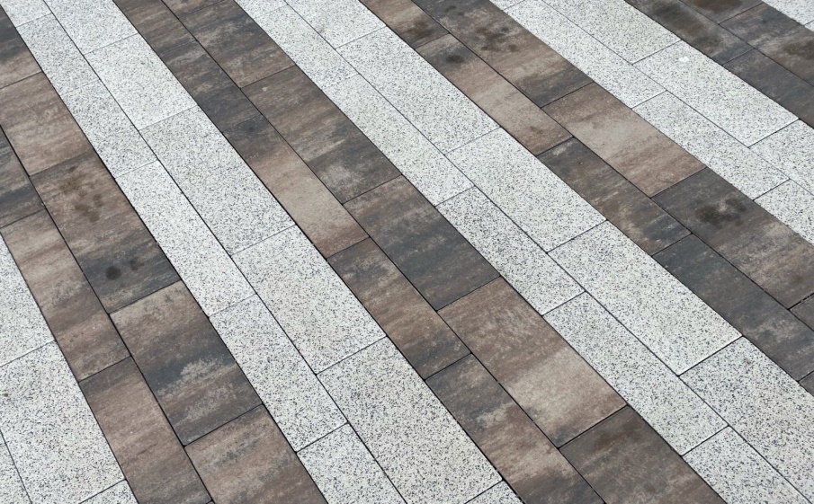 Плитка тротуарная Паркет Б.9.Псм.8 листопад гладкий песчаник, комплект 4 шт, толщина 80 мм