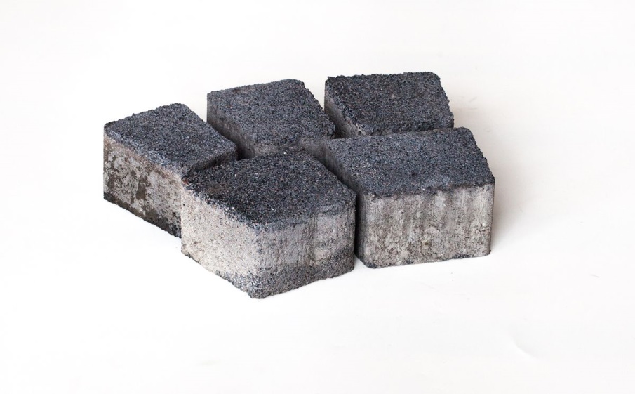 Плитка тротуарная Антик А.3.А.4 стоунмикс черный, комплект 5 шт, толщина 40 мм