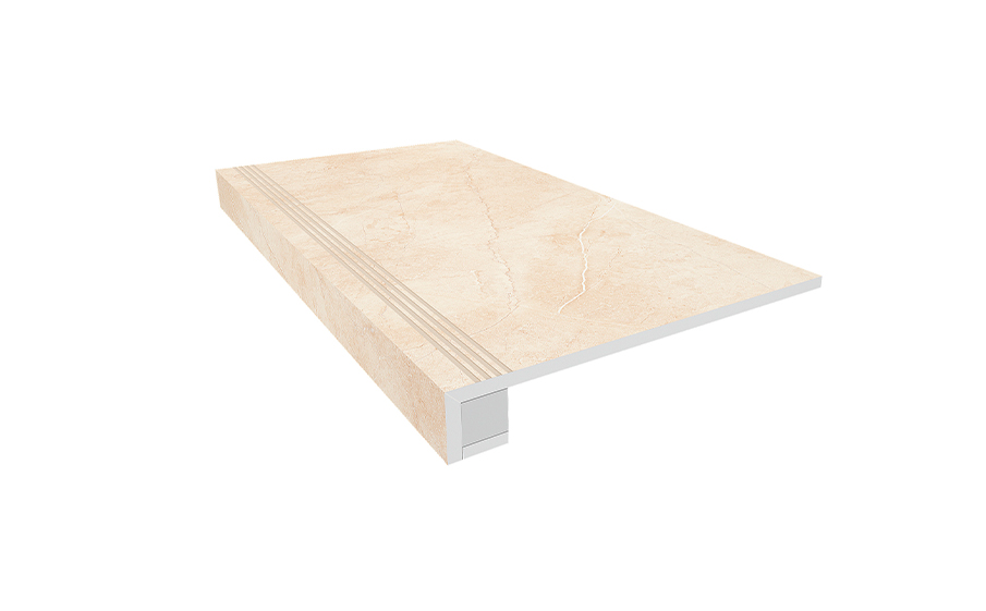 Комплект ступень прямоугол. бортик и подступенок Ametis Marmulla MA02, неполированнный