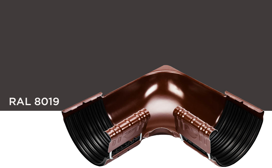 Внутренний угол Galeco 90 градусов для системы STAL D 135/90 мм, RAL 8019