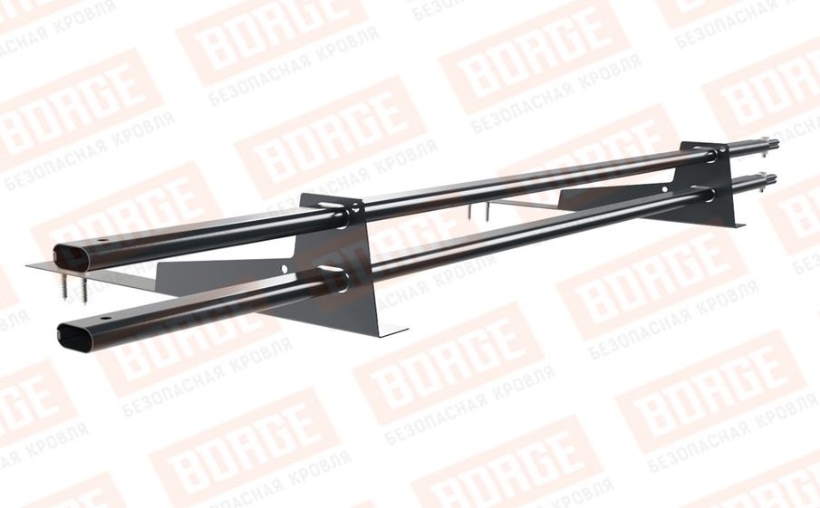 Снегозадержатель трубчатый Borge для гибкой черепицы оцинкованный RAL 7016, 1,5 м
