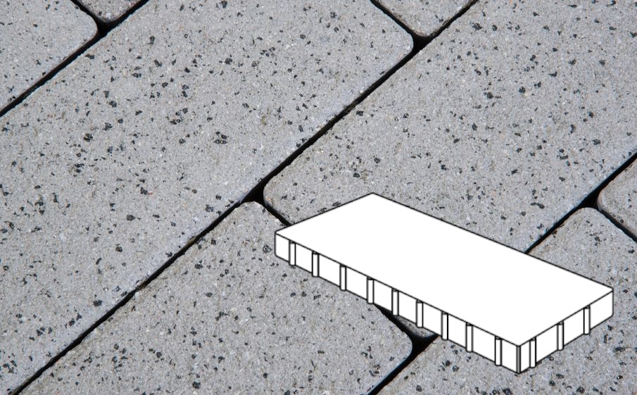 Плитка тротуарная Готика, Granite FERRO, Плита Б.8.П.10, Белла Уайт, 800*400*100 мм