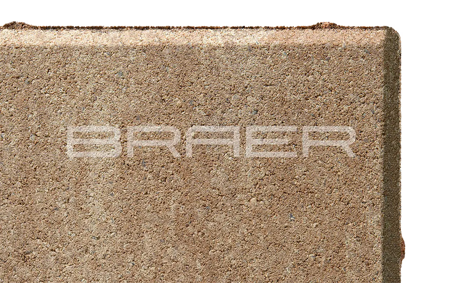 Плитка тротуарная BRAER Прямоугольник Color Mix Миндаль, 200*100*60 мм