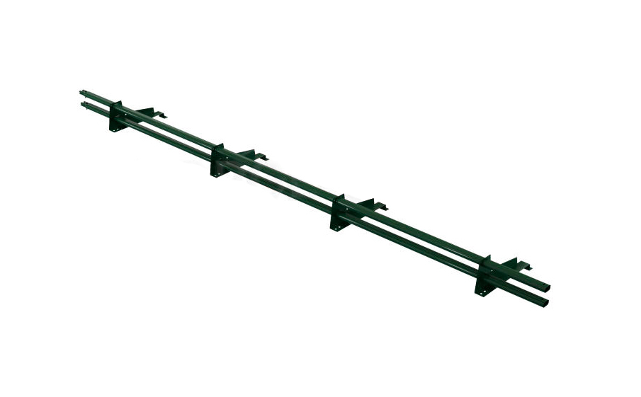 Комплект трубчатого снегозадержания Borge 3 м для металлочерепицы с высокой ступенькой 350 мм, темно-зеленый