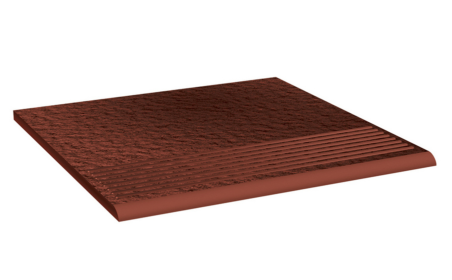 Клинкерная ступень Paradyz Cloud Rosa, структурная, 300*300*11 мм