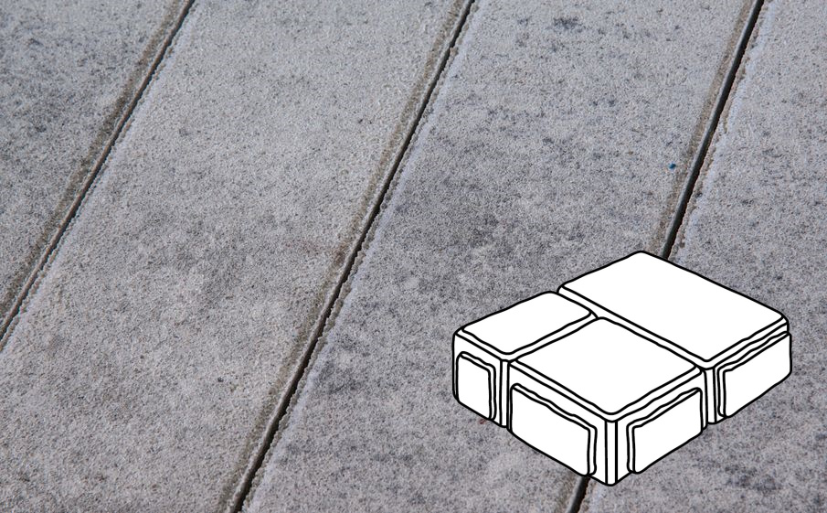 Плитка тротуарная Готика Natur, Старый Город В.3.Фсм.8, Монохром, комплект 3 шт, толщина 80 мм