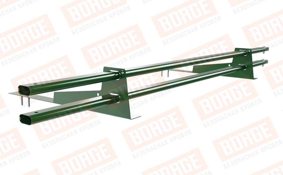 Снегозадержатель трубчатый Borge для гибкой черепицы оцинкованный RAL 6002, 1,5 м