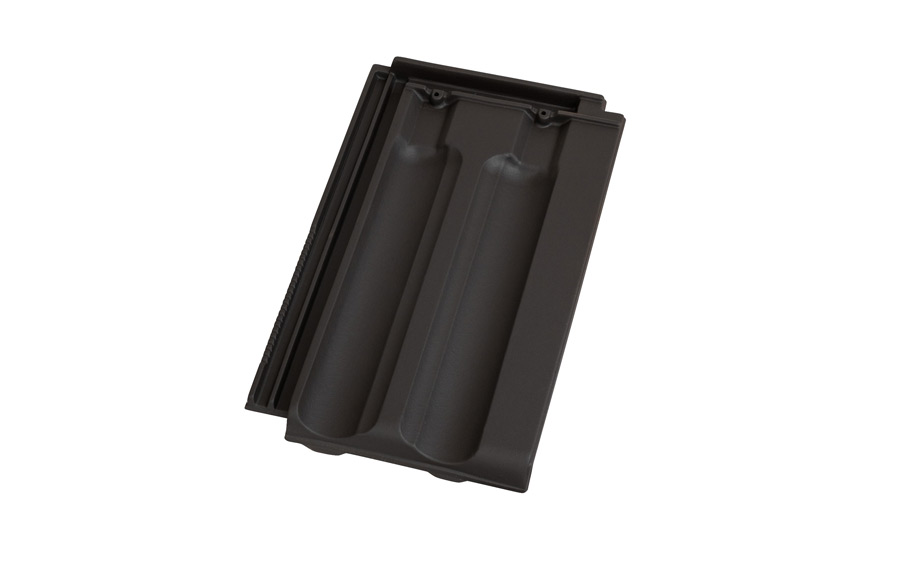 Керамическая черепица рядовая TONDACH Fidelio antracite engobe