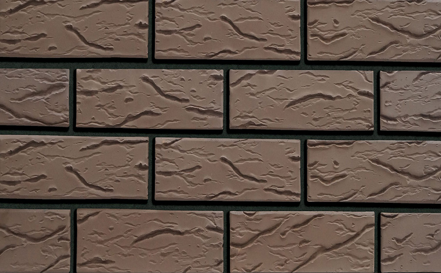 Кирпич облицовочный Кротовский КЗ Классика Шоколад рустик 250*120*88 мм