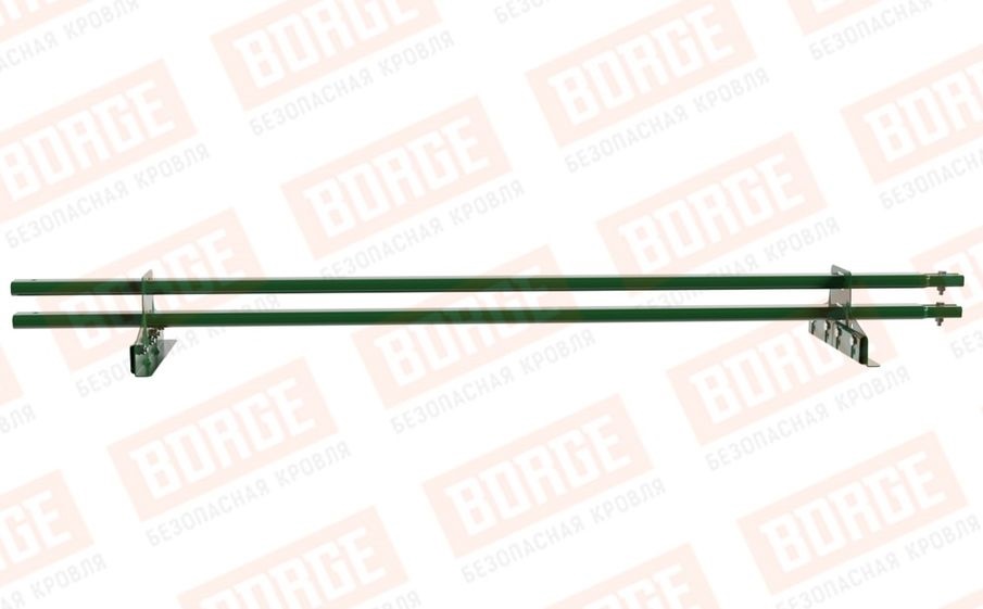 Снегозадержатель трубчатый Borge для фальцевой кровли оцинкованный RAL 6002, 1,5 м