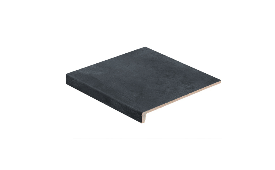 Клинкерная ступень прямоугольная рядовая Loftstufe Stroeher Keraplatte Aera T 717 anthra 294х340х35х11 мм
