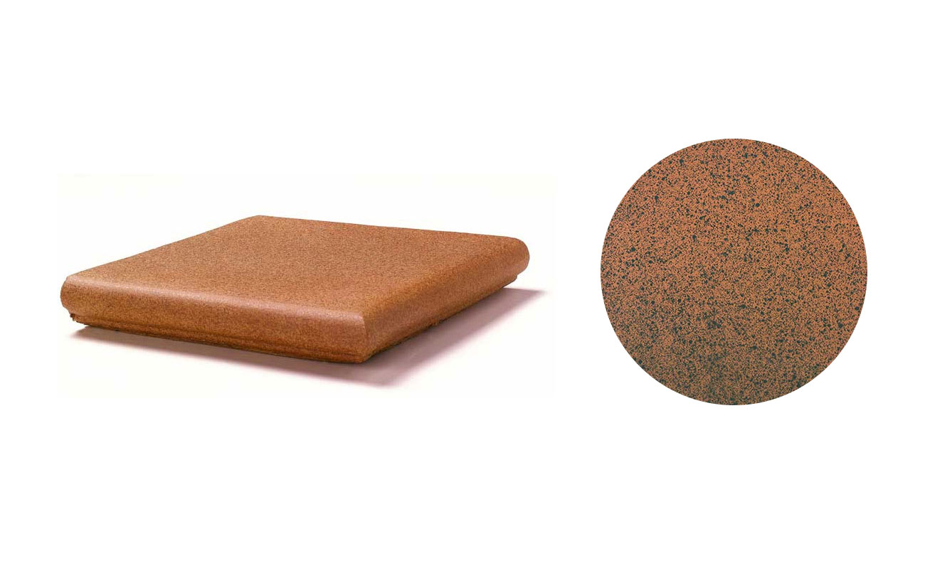 Клинкерная угловая ступень-флорентинер Gres Aragon Naturales Classic Aneto 330*330*18(53) мм