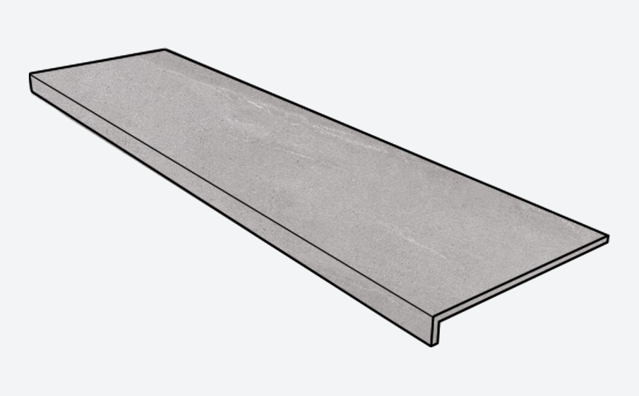 Ступень с прямым носиком Gres Aragon Materia Gris 1200*315*14(35) мм