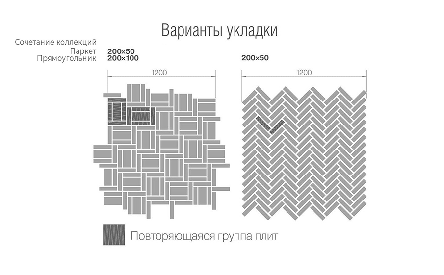 Плитка тротуарная BRAER Паркет Color Mix Прайд, 200*50*60 мм