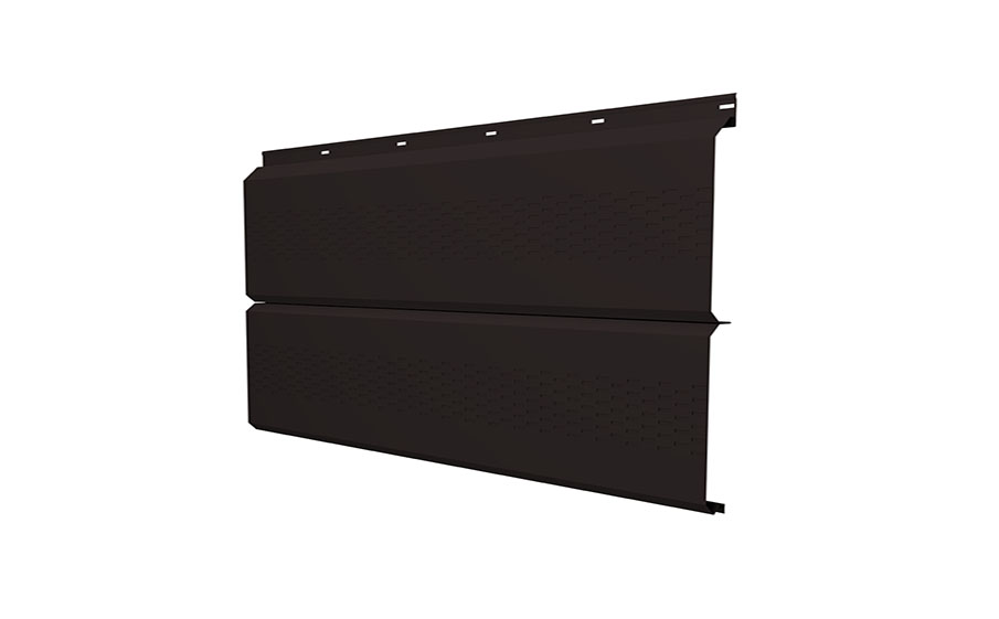 Софит Grand Line ЭкоБрус с перфорацией 0,345, 0,5 Satin Matt TX RAL 9005