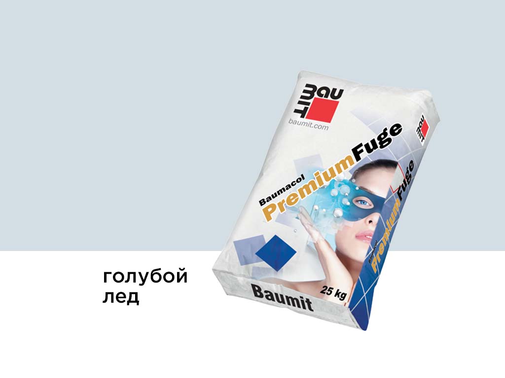 Затирка для швов Baumit Baumacol PremiumFuge, голубой лед, 25 кг