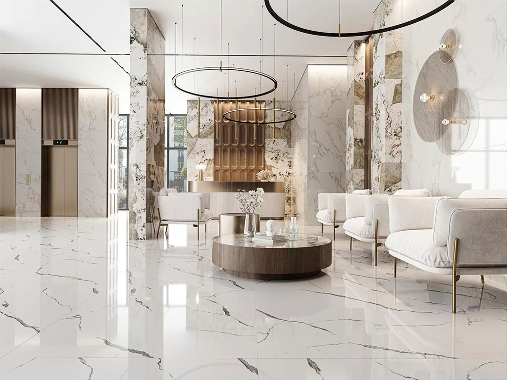 Керамогранит KERAMA MARAZZI Монте Тиберио белый лаппатированный обрезной, 2385*1195*11 мм