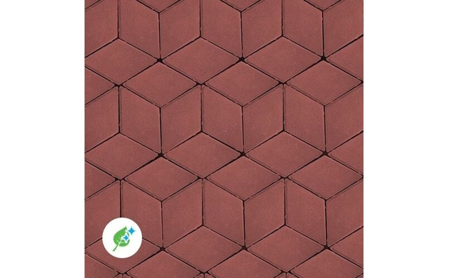 Плитка тротуарная SteinRus Полярная звезда Б.5.Ф.8 гладкая, винный, 200*200*80 мм