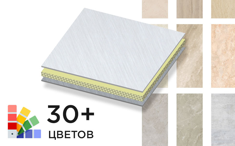 Стальная композитная панель SIBALUX Сталь А2 ARTSIB KERAMO S