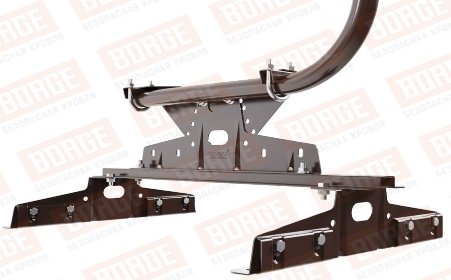 Кровельное ограждение Borge для монтажа параллельно фальцу оцинкованное RAL 8017, 300*120 см