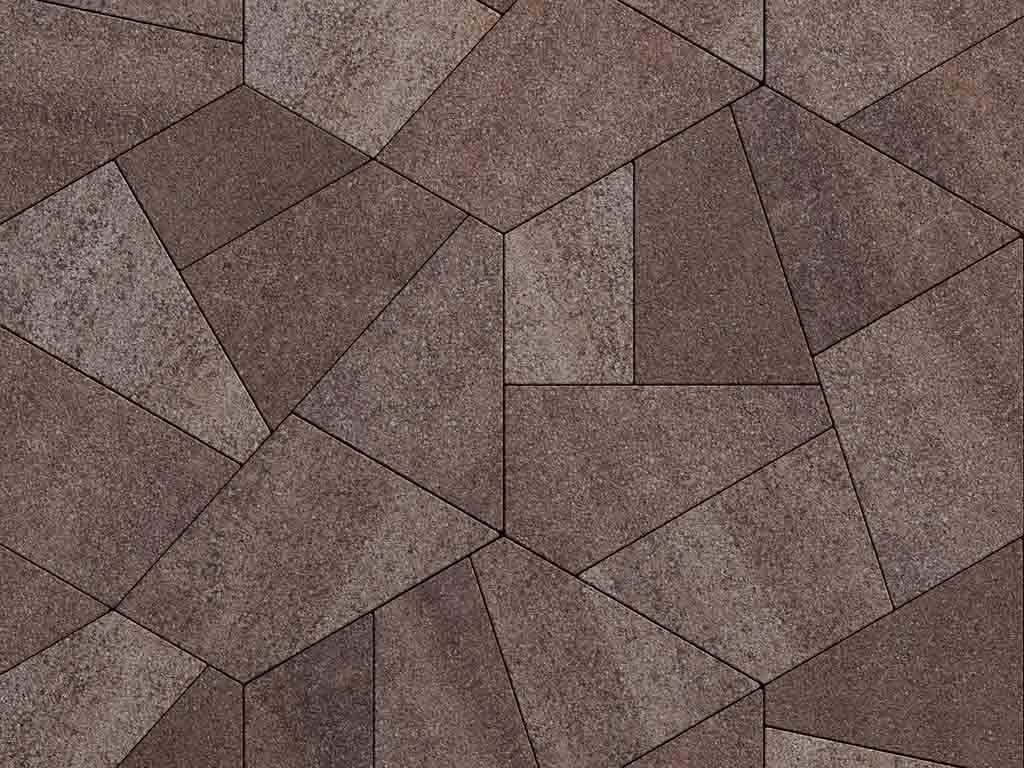 Плитка тротуарная Оригами Б.4.Фсм.8 листопад гранит хаски, комплект 6 шт, толщина 80 мм