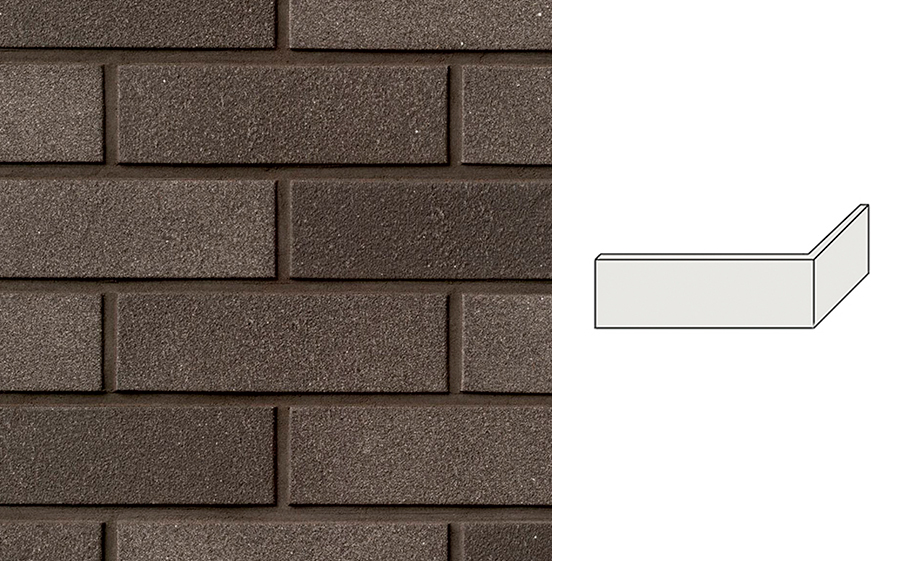 Клинкерная плитка угловая Roben Toulouse Schwarz-nuanciert, 240*71*115*14 мм