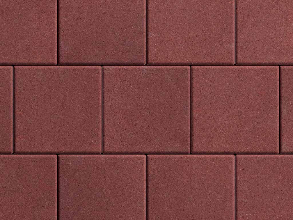 Плитка тротуарная Квадрат Б.1.К.10 стандарт гладкий красный, 300*300*100 мм 