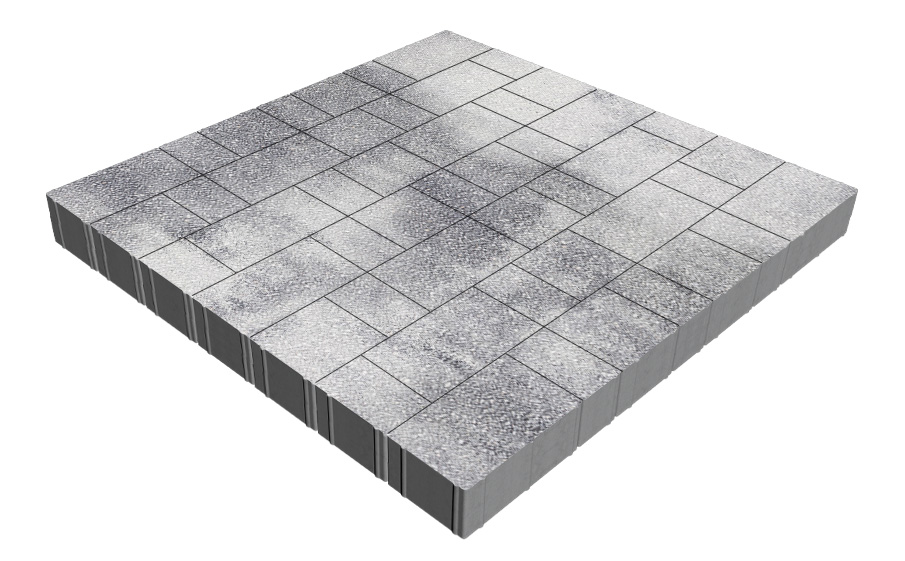 Плитка тротуарная SteinRus Новый город Рид В.8.Псм.8, Antico, Монохром, толщина 80 мм