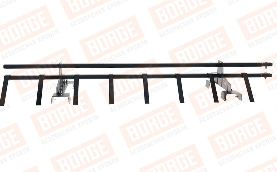 Снегозадержатель трубчатый Borge для профнастила H-114 оцинкованный RAL 7016, 1,5 м