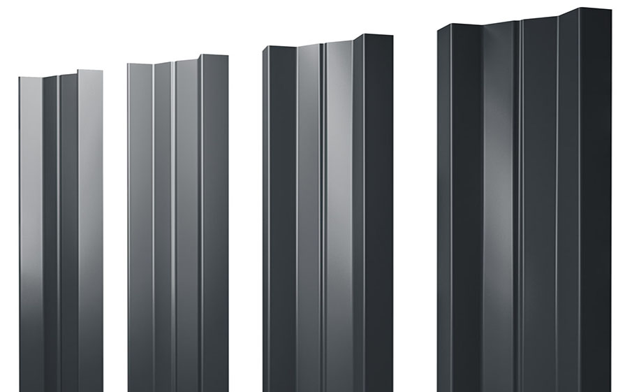 Штакетник М-образный А Drap RAL 7016 антрацитово-серый