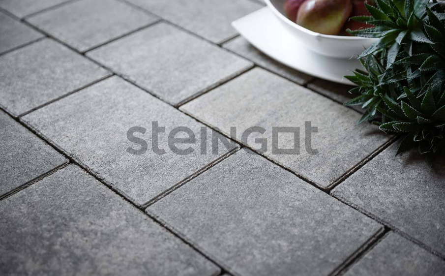 Плитка тротуарная Steingot Color Mix, Новый город, Штайн Сильвер, толщина 100 мм