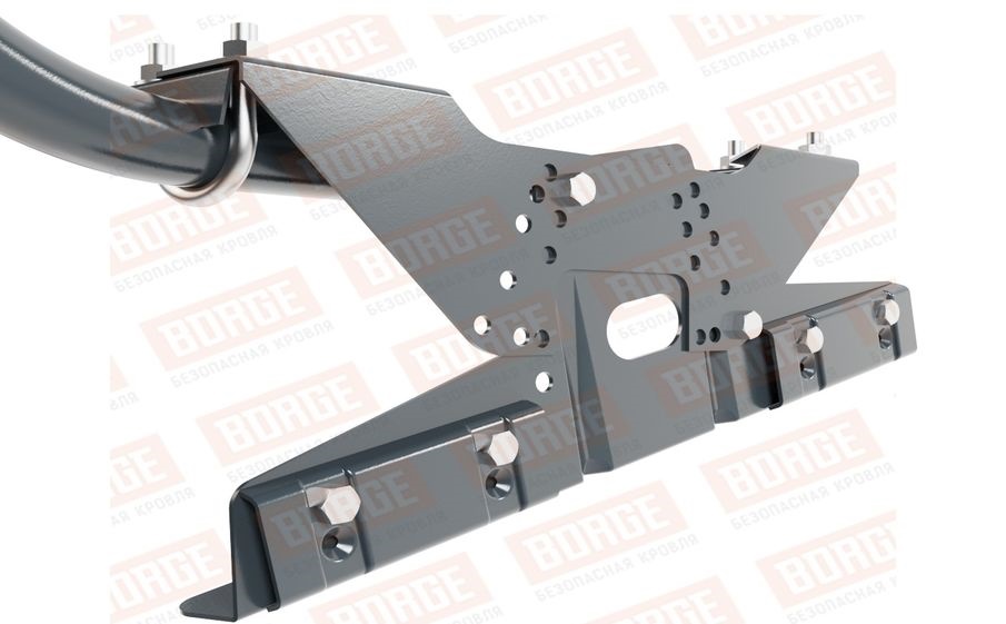 Кровельное ограждение Borge для фальцевой кровли оцинкованное RAL 7016, 300*60 см