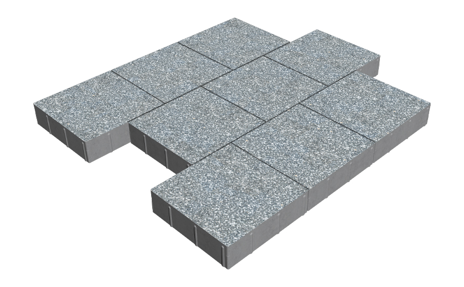 Плитка тротуарная SteinRus Валенсия Б.3.К.8, Селигер, Backwash, 300*300*80 мм