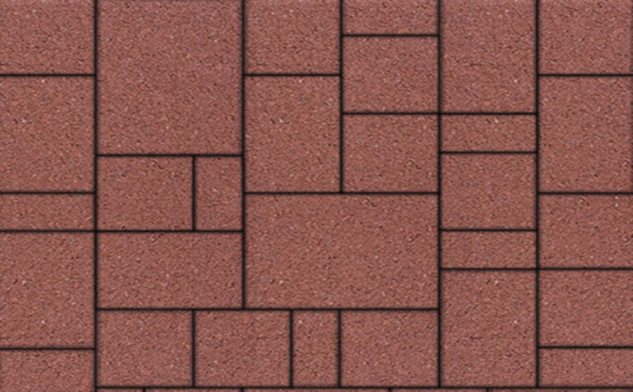 Плитка тротуарная Мюнхен Б.2.Фсм.6 гранит красный, комплект 4 шт, толщина 60 мм