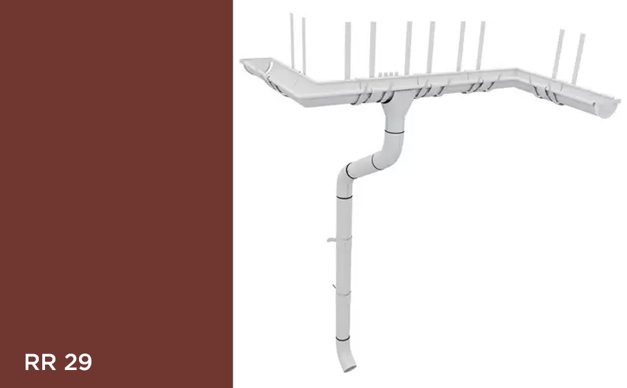 Водосточная система Grand Line Rooftop dRain PU 125/90 мм, RR 29