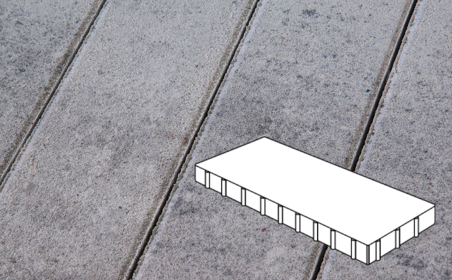 Плитка тротуарная Готика Natur, Плита Б.9.П.8, Монохром, 900*300*80 мм