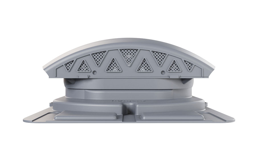 Вентилятор подкровельный Viotto с универсальным проходным элементом, RAL 7024 графит