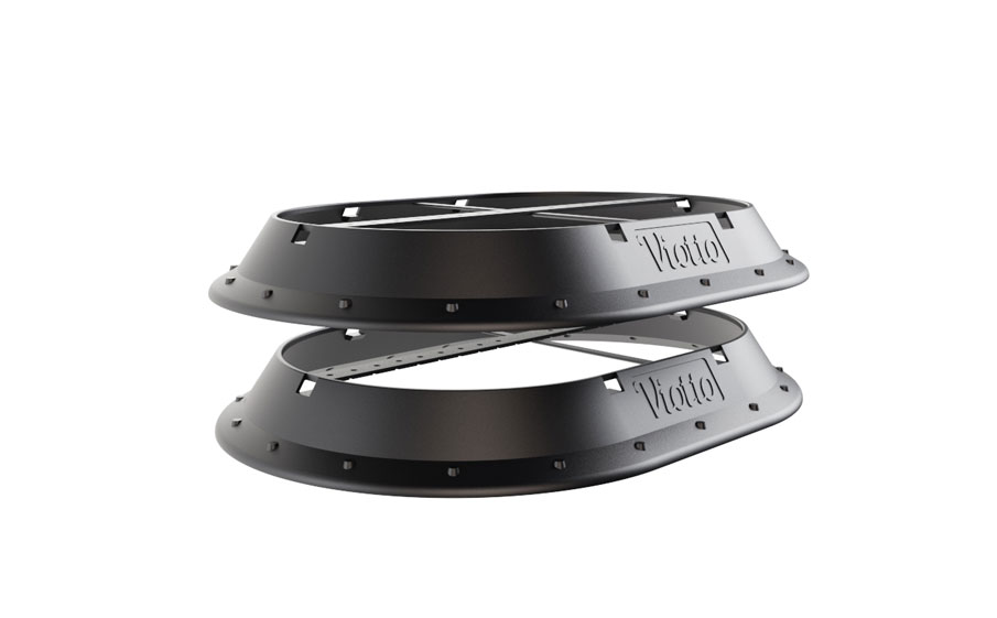 Кольцо гидрозатвора Viotto, RAL 9005 черный, 315*235*32 мм