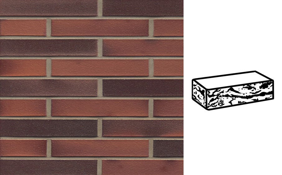 Кирпич клинкерный Muhr 03 EG Rot Edelglanz готик, 290*90*52 мм