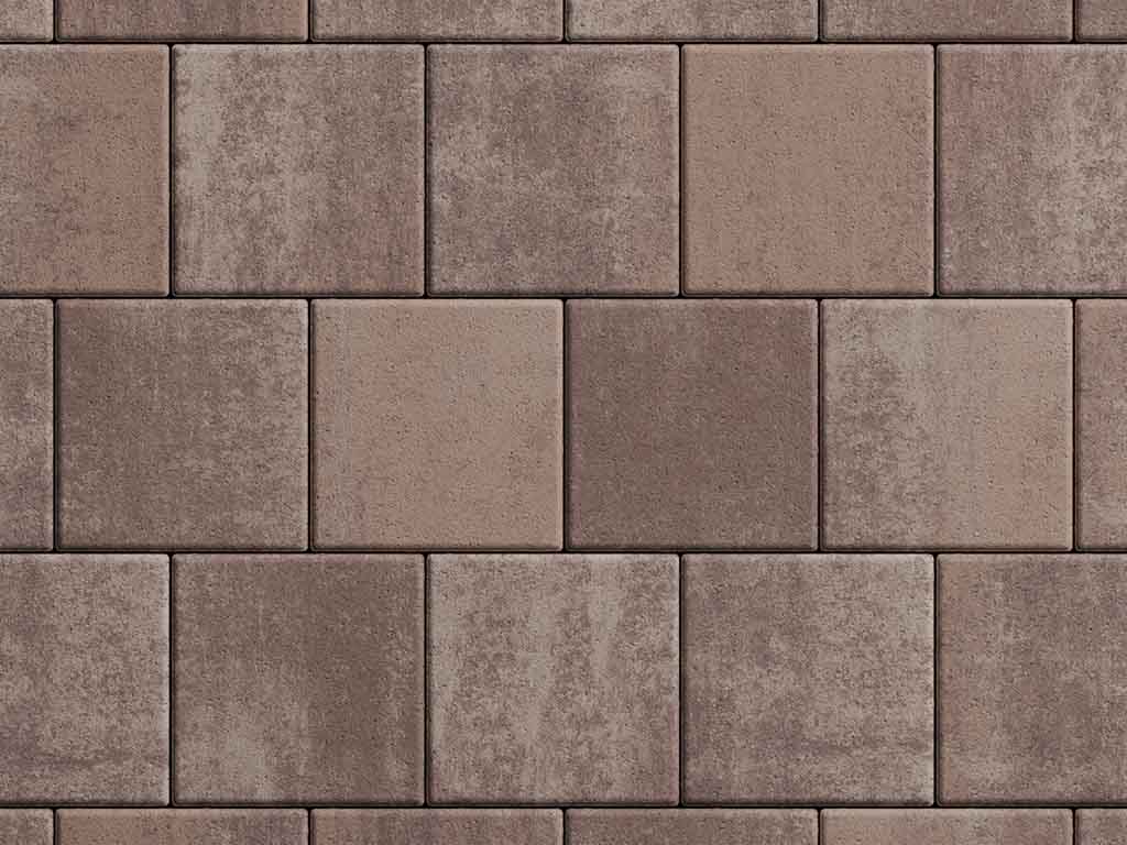 Плитка тротуарная Квадрат А.2.К.4 листопад гладкий хаски, 200*200*40 мм