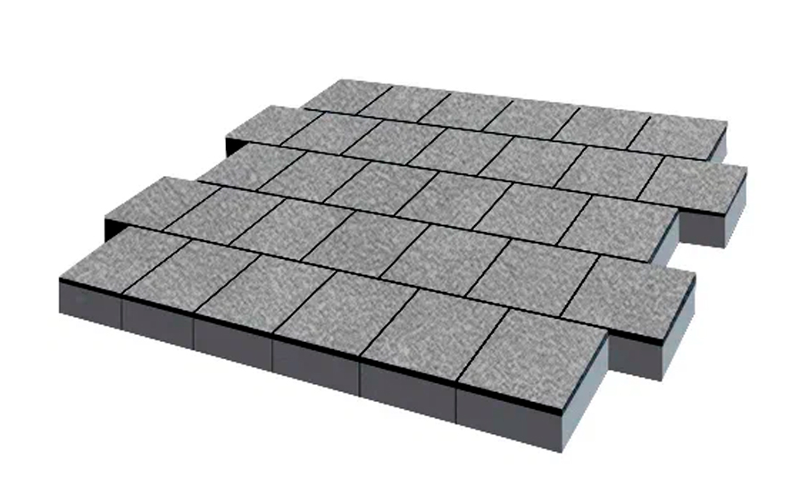 Плитка тротуарная SteinRus Виго В.3.К.8 Native, серый, 200*200*80 мм