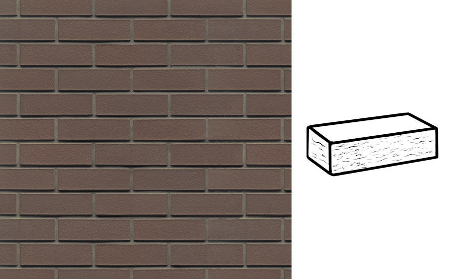Кирпич клинкерный Muhr 33 Braun рустик, 240*55*71 мм