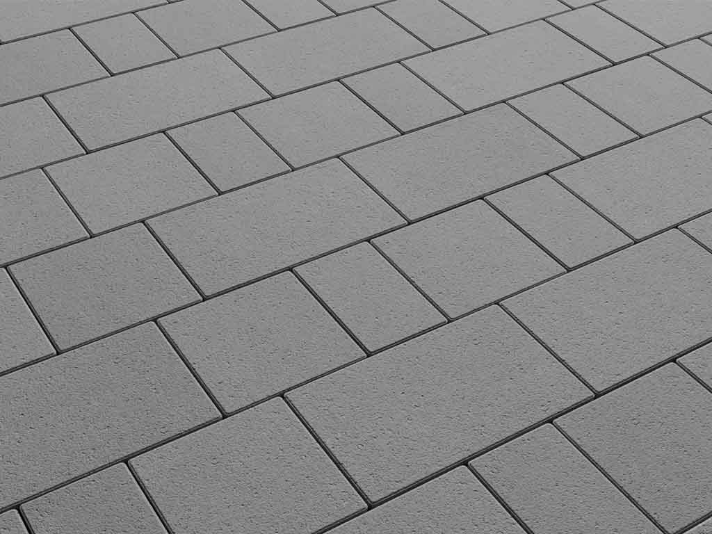 Плитка тротуарная Старый город А.1.Фсм.4 стандарт гладкий серый, комплект 3 шт, толщина 40 мм