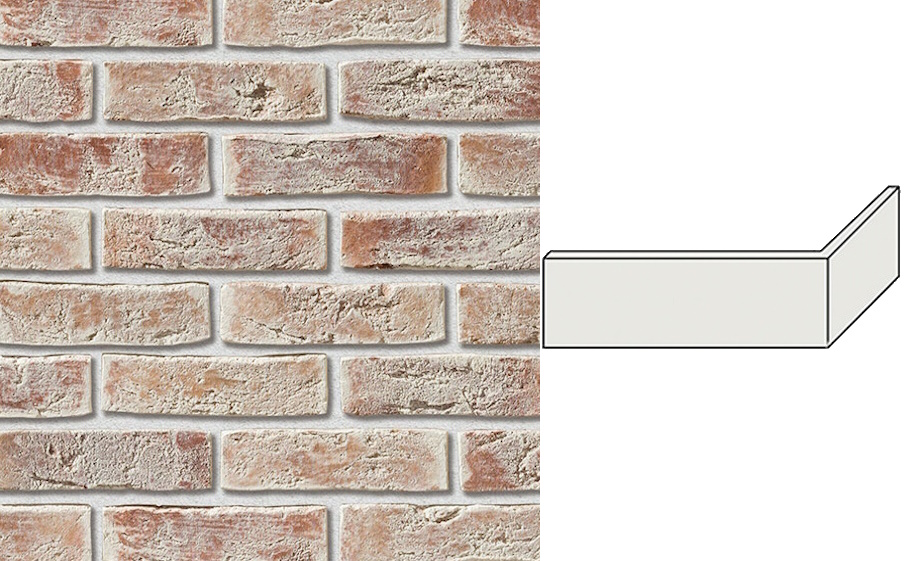 Декоративный кирпич Leonardo Stone угловой элемент Дижон 220/110*70*14 мм 787