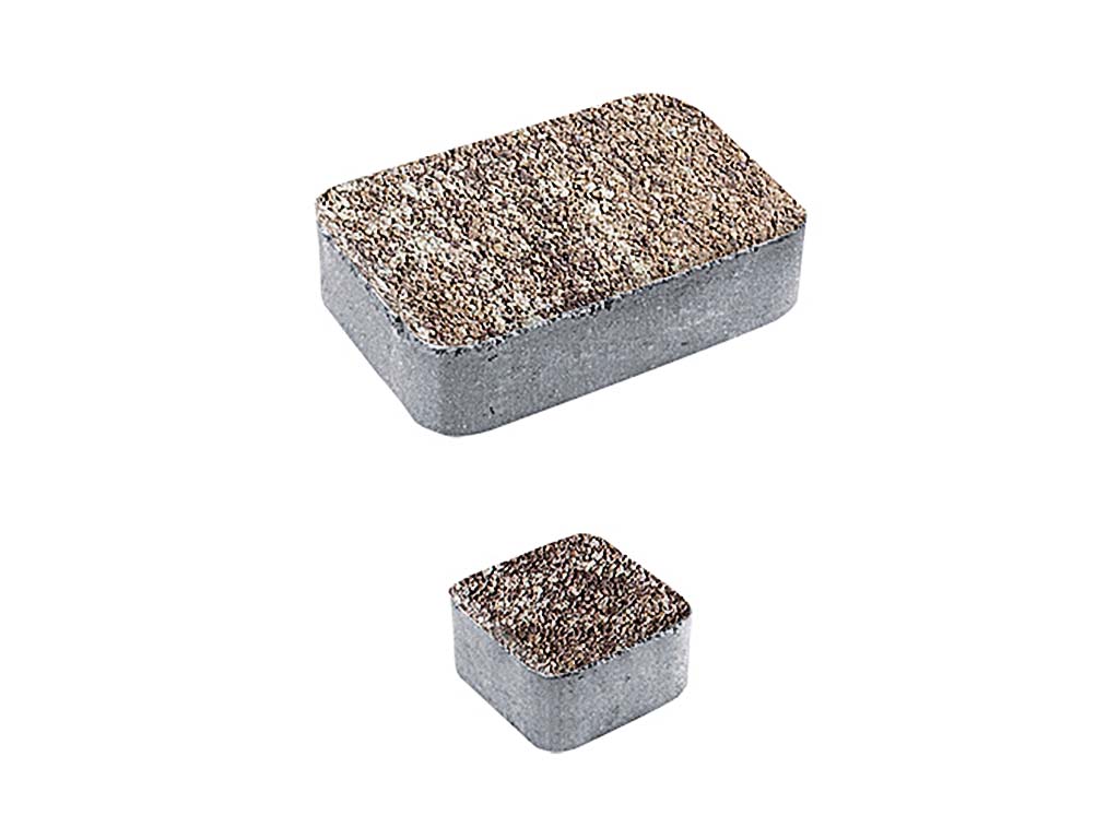 Тротуарная плитка Классико Б.1.КО.6 М листопад гранит хаски, комплект 2 шт, толщина 60 мм