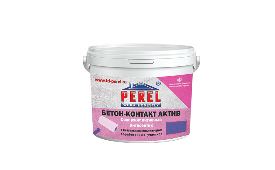 Грунт бетоноконтакт с антисептиком Perel Rof, 8 л