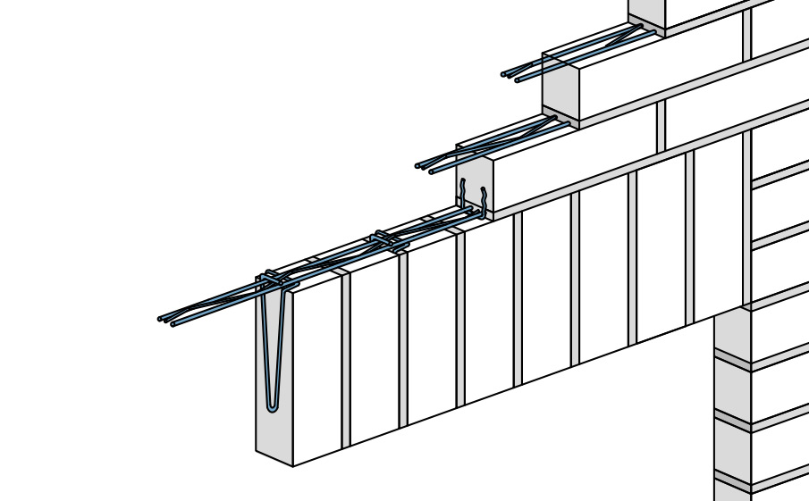 Система Baut для перемычки с вертикальной кладкой из тонкого кирпича