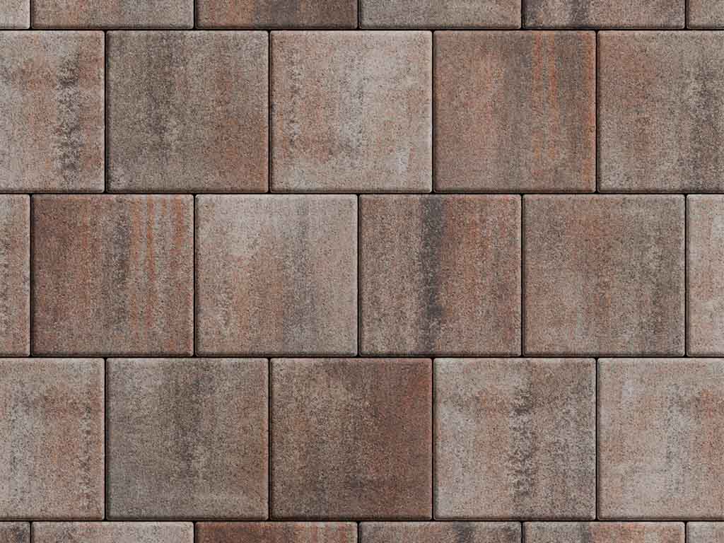 Плитка тротуарная Квадрат А.2.К.4 листопад гладкий клен, 200*200*40 мм 